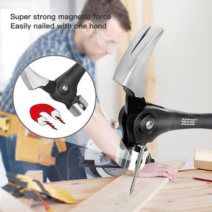 Adjustable Claw Hammer with Magnetic Nail Starter – Heavy Duty Framing Hammer for Nail Pulling, Demolition & DIY Projects